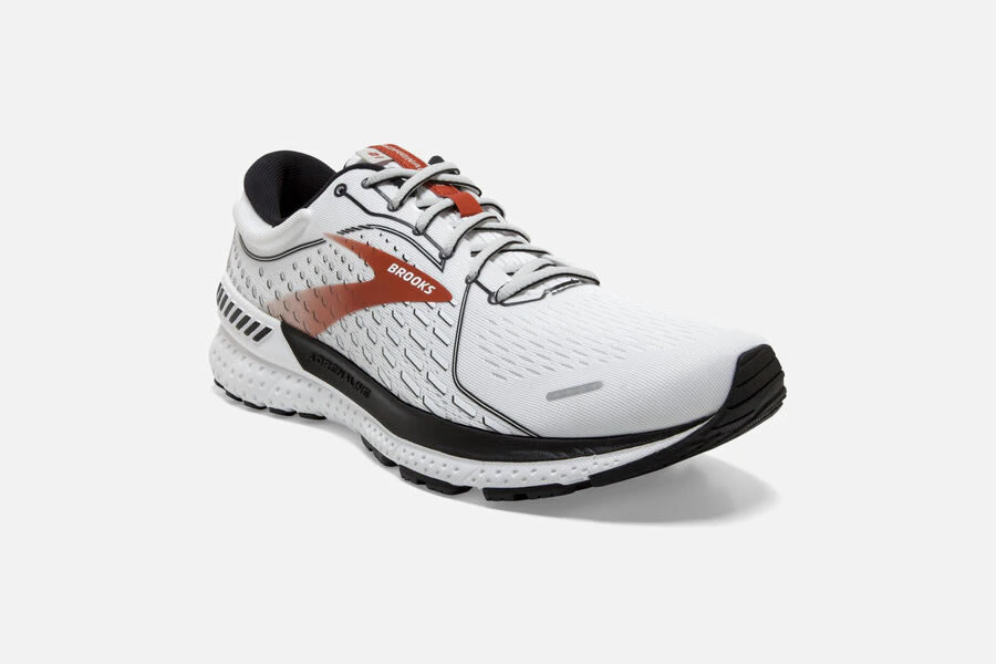 Brooks Adrenaline GTS 21 Women\'s Road Running Shoes White/Black/Orange